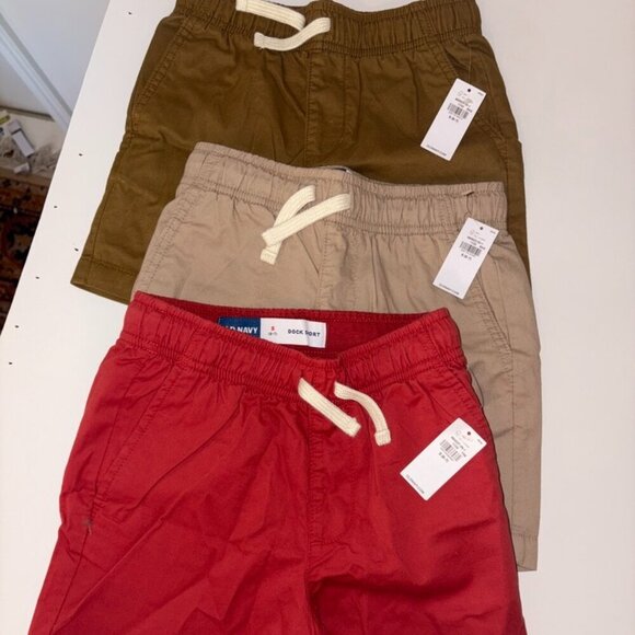 Other - 3 NEW NWT Old Navy Pull On Above Knee Dock Shorts - BUNDLE - all Size S (6-7)